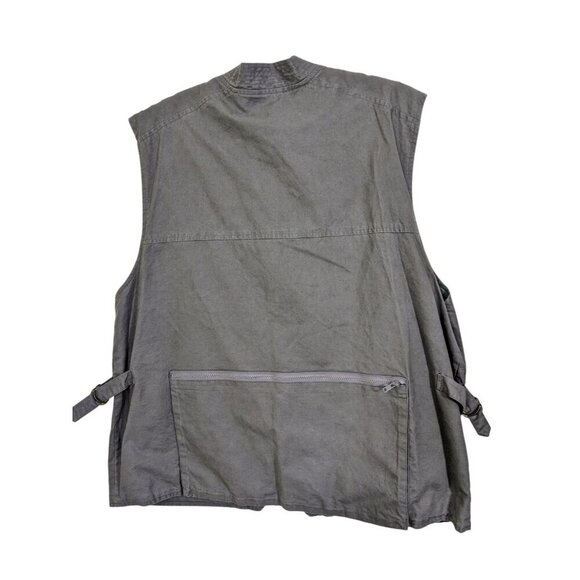 Vintage 90s LL Bean Utility Vest Mens XXL Outdoor Fishing Safari Pockets Canvas - Picture 3 of 7
